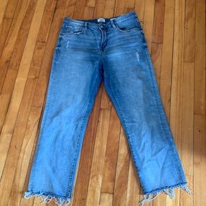 Kenzie frayed blue jeans